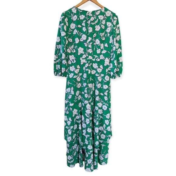 Eliza J Green Floral Faux Wrap Midi Dress - Picture 4 of 15